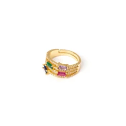Anello a quattro strisce Rania - Multicolor