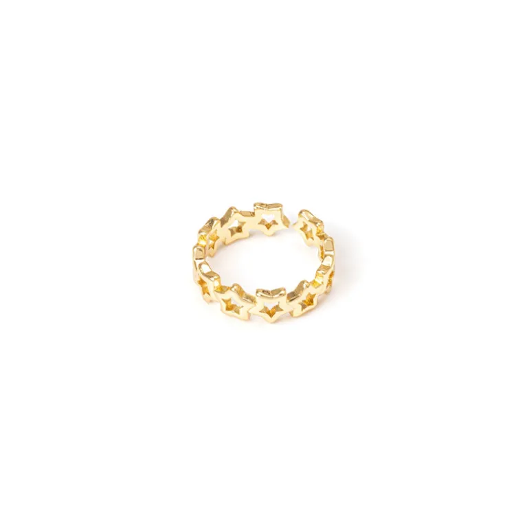 Anello a stelline congiunte Rania - Oro