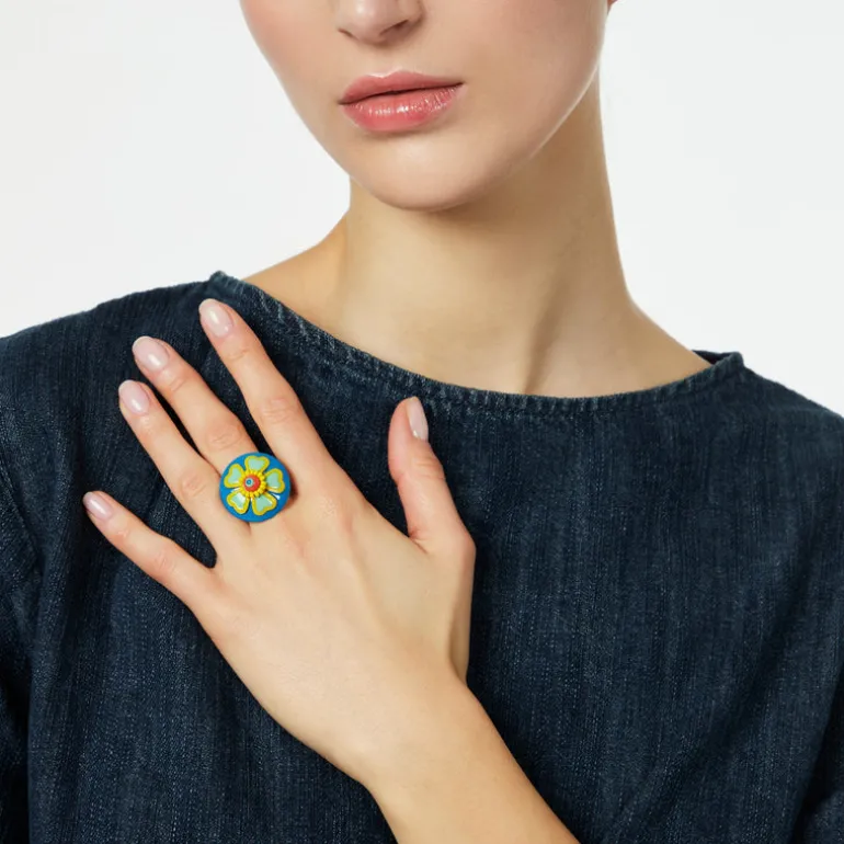 Anello con creazione a fiore Partenope - Multicolor