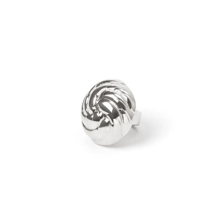 Anello con cupola spiralata Amaranta - Argento