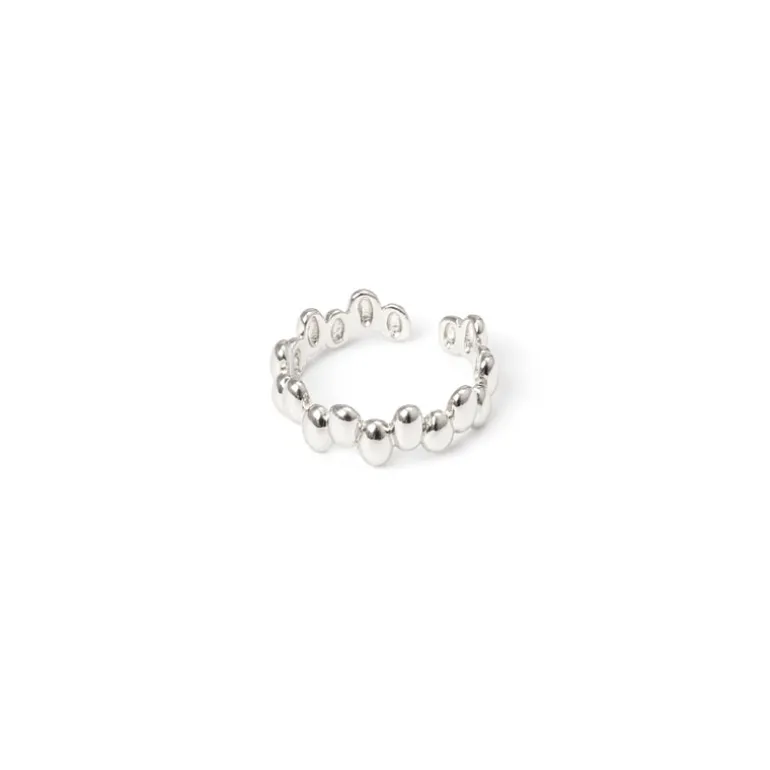 Anello con mini ovoidi Rania - Argento