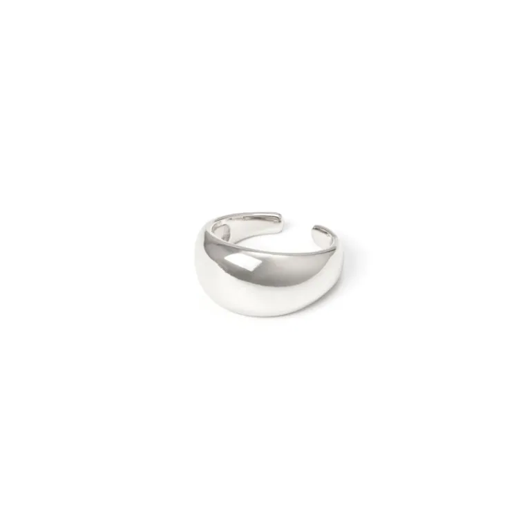 Anello con top svasato Rania - Argento
