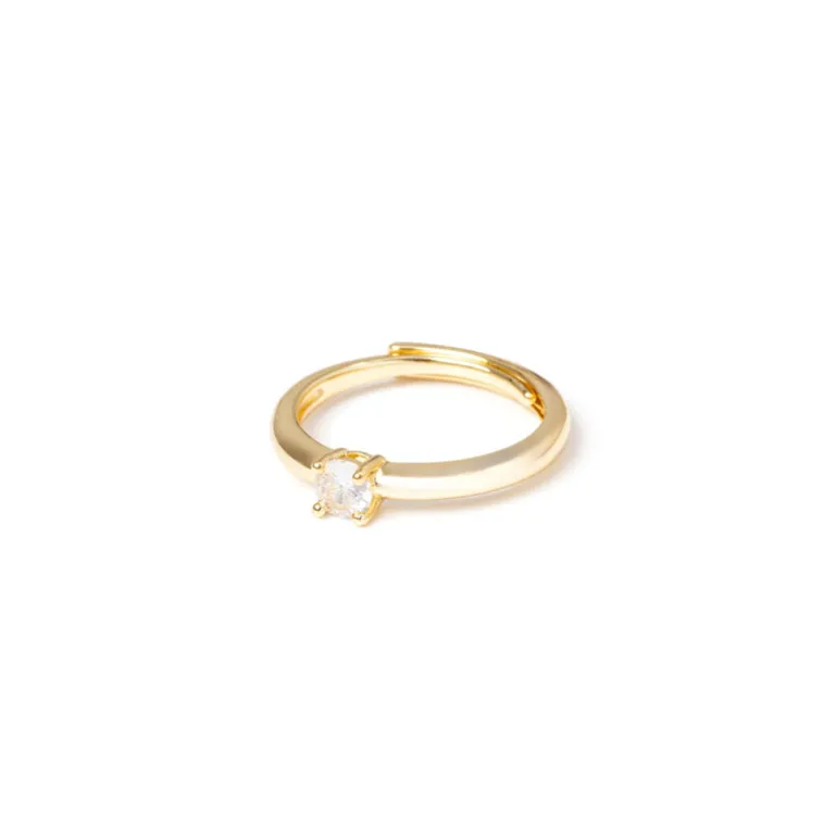 Anello punto luce Kristall - Oro e bianco