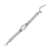 Bracciale a due fasce incrociate Diana - Bianco