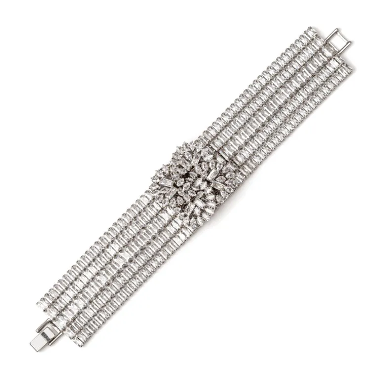 Bracciale a fasce e charm Diana - Bianco