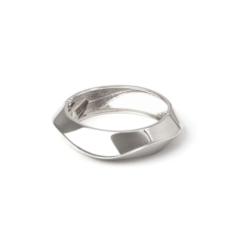 Bracciale bangle linee flessuose Domus - Argento