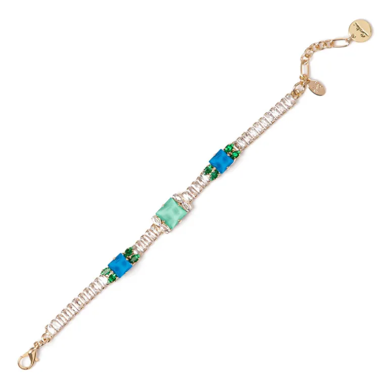 Bracciale con filo di zirconi Sirens - Blu