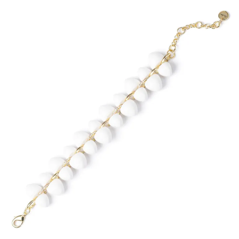 Bracciale con gemme Cocoon - Bianco