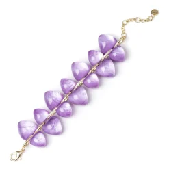 Bracciale con grandi gemme Cocoon - Viola