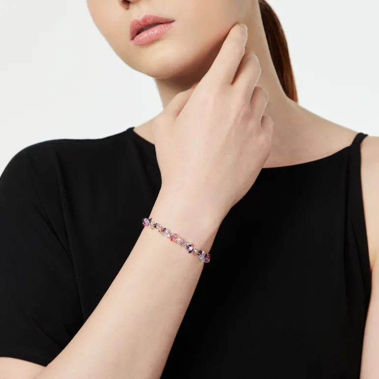 Bracciale con piccoli zirconi Kristall - Viola