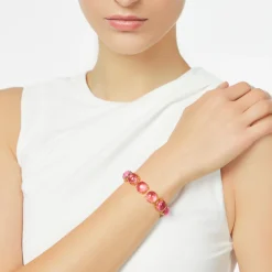 Bracciale di cabochon Blossom - Fucsia