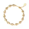 Bracciale di triangolini aurei Eva - Oro