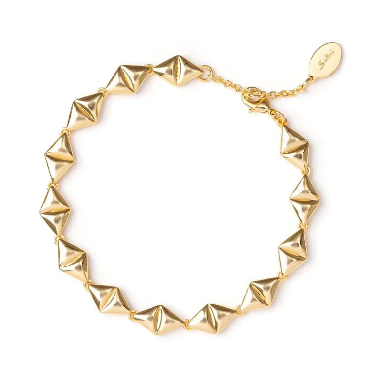 Bracciale di triangolini aurei Eva - Oro