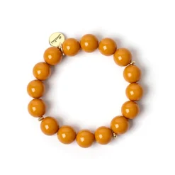 Bracciale elastico a boule Chantal - Rosso