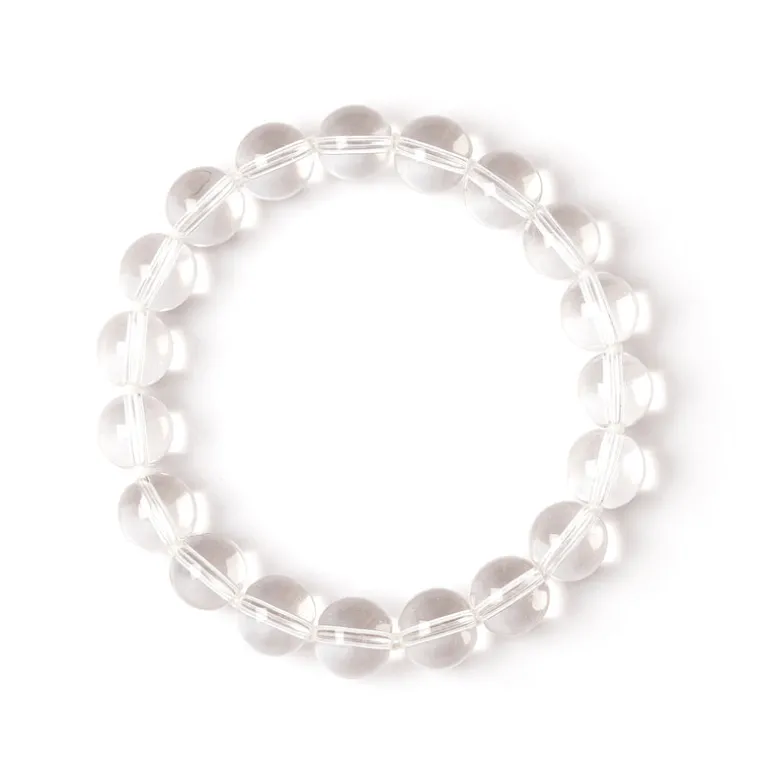 Bracciale elastico a sfere Clorofilla - Bianco