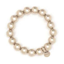 Bracciale elastico grandi boule Sissi - Bronzo