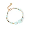 Bracciale sfere e barrette Clorofilla - Turchese