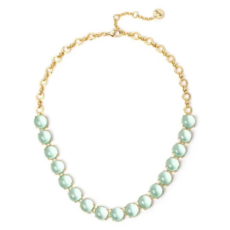 Collana catena e cabochon Blossom - Verde