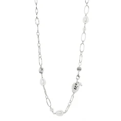 Collana catena e perle Leila - Argento