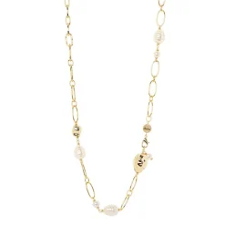 Collana catena e perle Leila - Oro