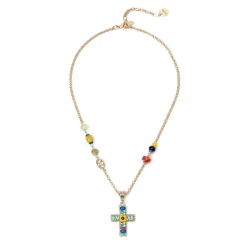 Collana con croce pendente Partenope - Multicolor