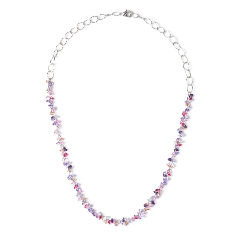 Collana con piccoli zirconi Kristall - Viola