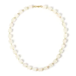 Collana corta a piccoli cubi Kaaba - Bianco