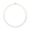 Collana corta con piccoli zirconi Kristall - Bianco