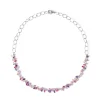 Collana corta con piccoli zirconi Kristall - Viola