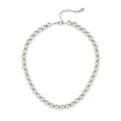 Collana corta grandi boule Sissi - Argento