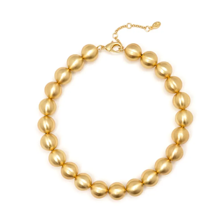 Collana corta maxi boule Sissi - Oro opaco