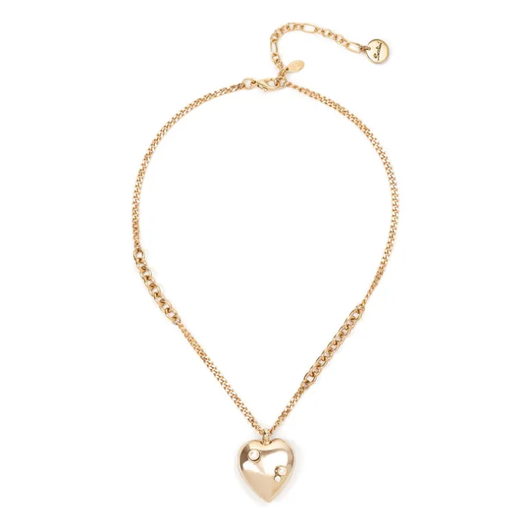 Collana corta rolò e cuore Amaranta - Oro