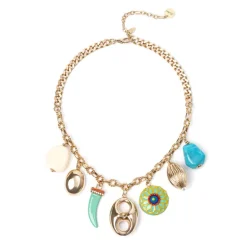 Collana groumette / rolò e pendenti Partenope - Multicolor