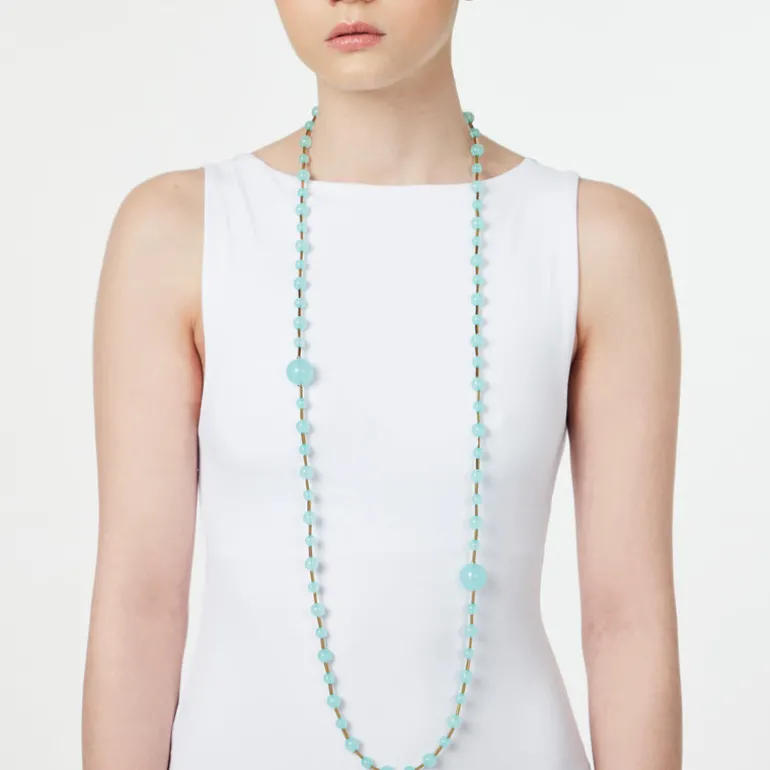Collana lunga Clorofilla - Turchese