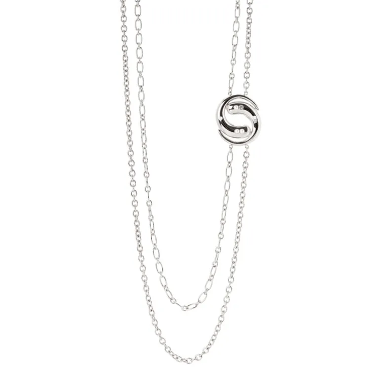 Collana lunga con charm Amaranta - Argento
