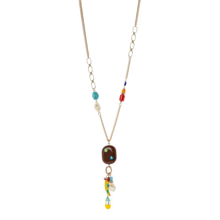 Collana lunga con pendenti a cascata Partenope - Multicolor