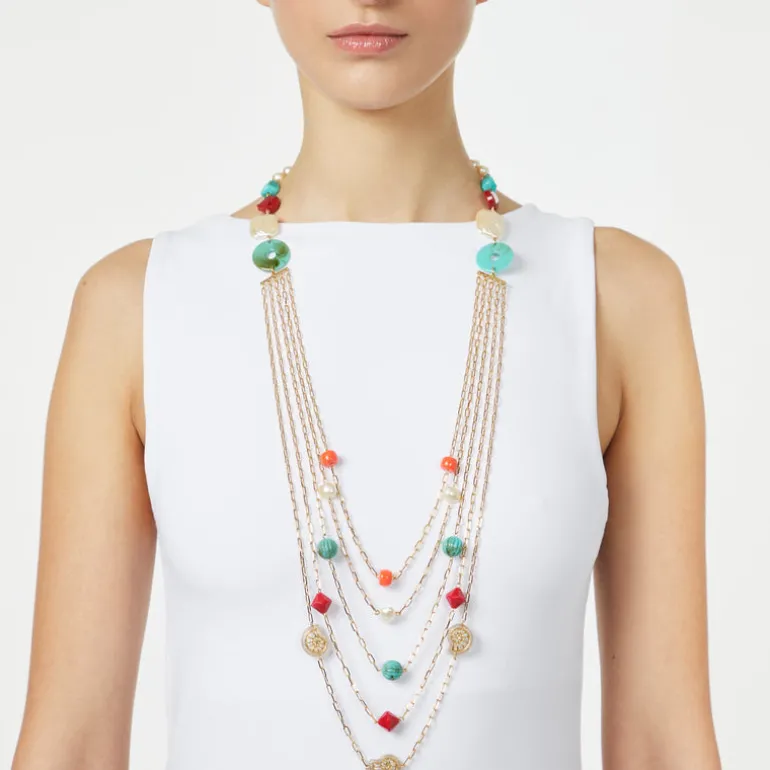 Collana lunga multifilo Ondina - Multicolor