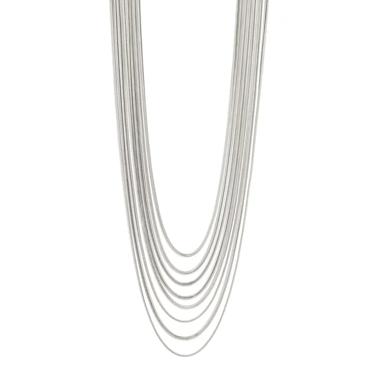 Collana multifilo lunga Cleopatra - Argento
