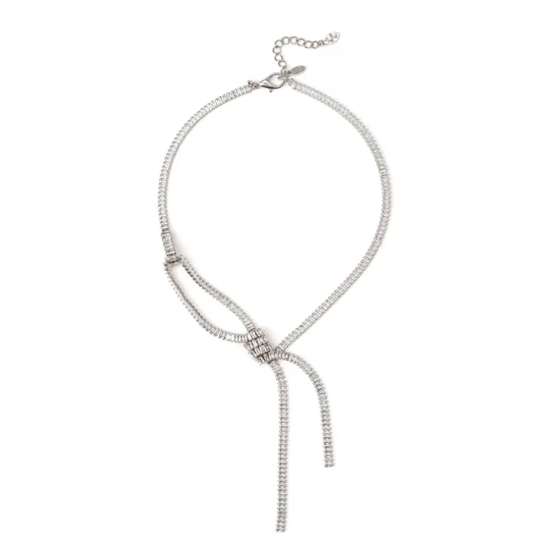Collana nodo di zirconi Diana - Bianco