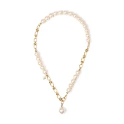 Collana perle e catena Kelly - Bianco