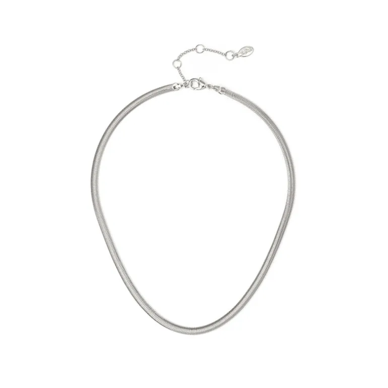 Collana serpentina corta Cleopatra - Argento