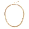 Girocollo a maglia cubana light Chains - Oro