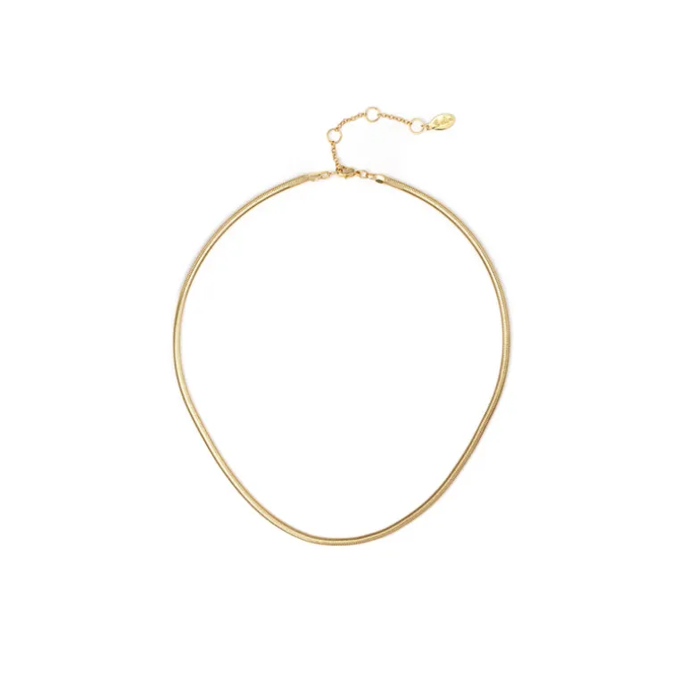 Girocollo a maglia serpentina light Cleopatra - Oro