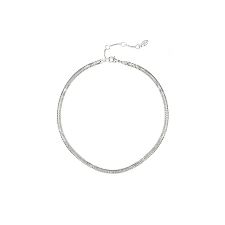 Girocollo a maglia serpentina Cleopatra - Argento