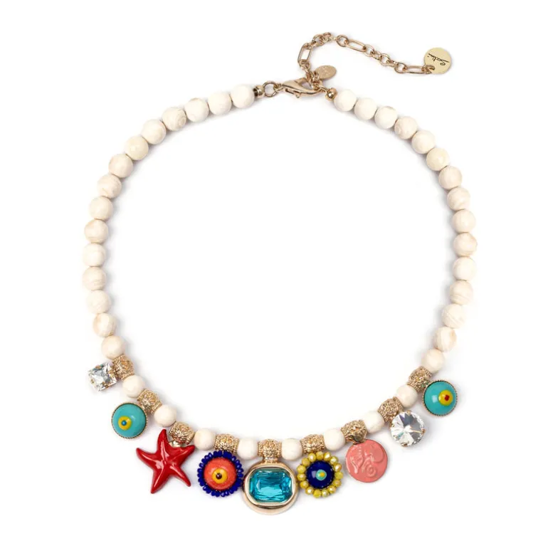 Girocollo boule e pendenti Partenope - Multicolor