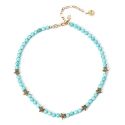 Girocollo boule e stelle marine Partenope - Turchese