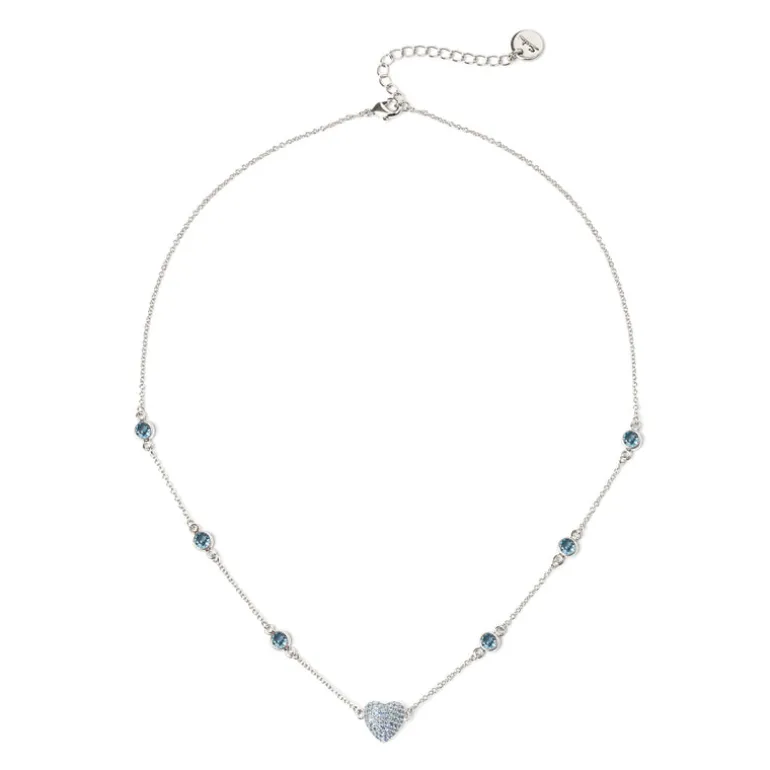 Girocollo catena e cuore Petit Pavè - Blu