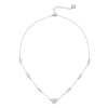 Girocollo catena e cuore Petit Pavè - Bianco