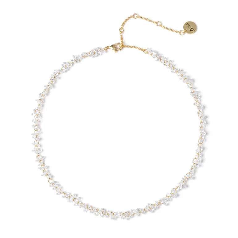 Girocollo con piccoli zirconi Kristall - Bianco