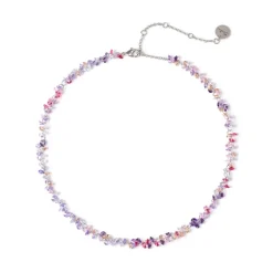 Girocollo con piccoli zirconi Kristall - Viola